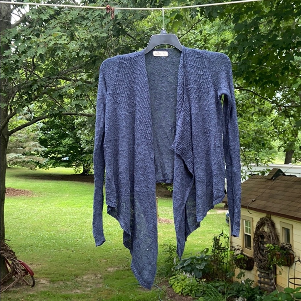 Navy wrap cardigan